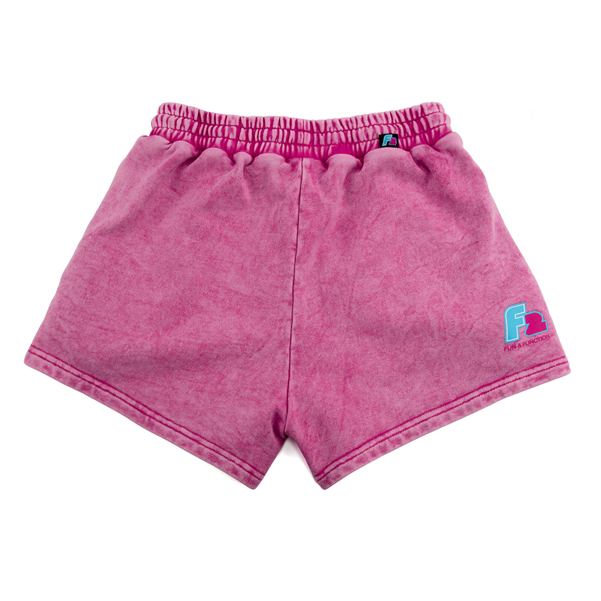F2 Retro Silver Arrow Shorts Magenta Stonewashed Women's Sweat Shorts - Size selectable