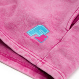 F2 Retro Silver Arrow Shorts Magenta Stonewashed Women's Sweat Shorts - Size selectable