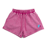 F2 Retro Silver Arrow Shorts Magenta Stonewashed Women's Sweat Shorts - Size selectable
