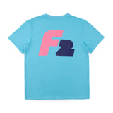 F2  Retro T-Shirt Xantos Aqua Unisex Tshirt Blau - Größe wählbar