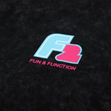 F2 Retro T-Shirt Strato Black Stonewashed Unisex Tshirt Schwarz - Größe wählbar
