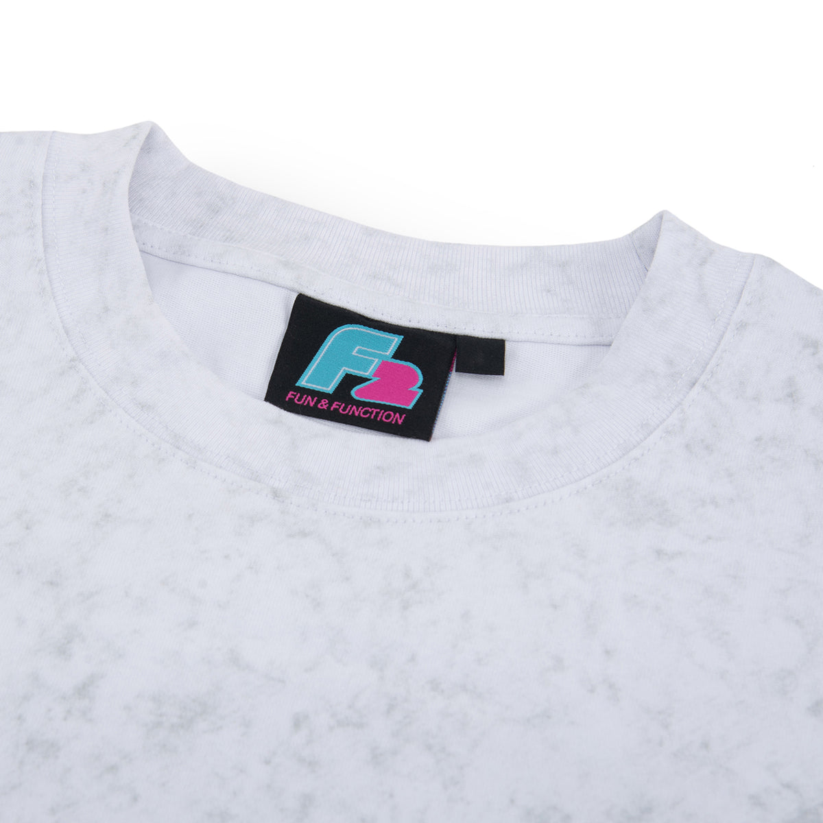 F2 Retro T-Shirt Strato White Stonewashed Unisex Tshirt Weiss - Größe wählbar