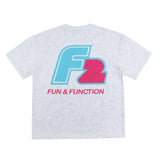 F2 Retro T-Shirt Strato White Stonewashed Unisex Tshirt Weiss - Größe wählbar