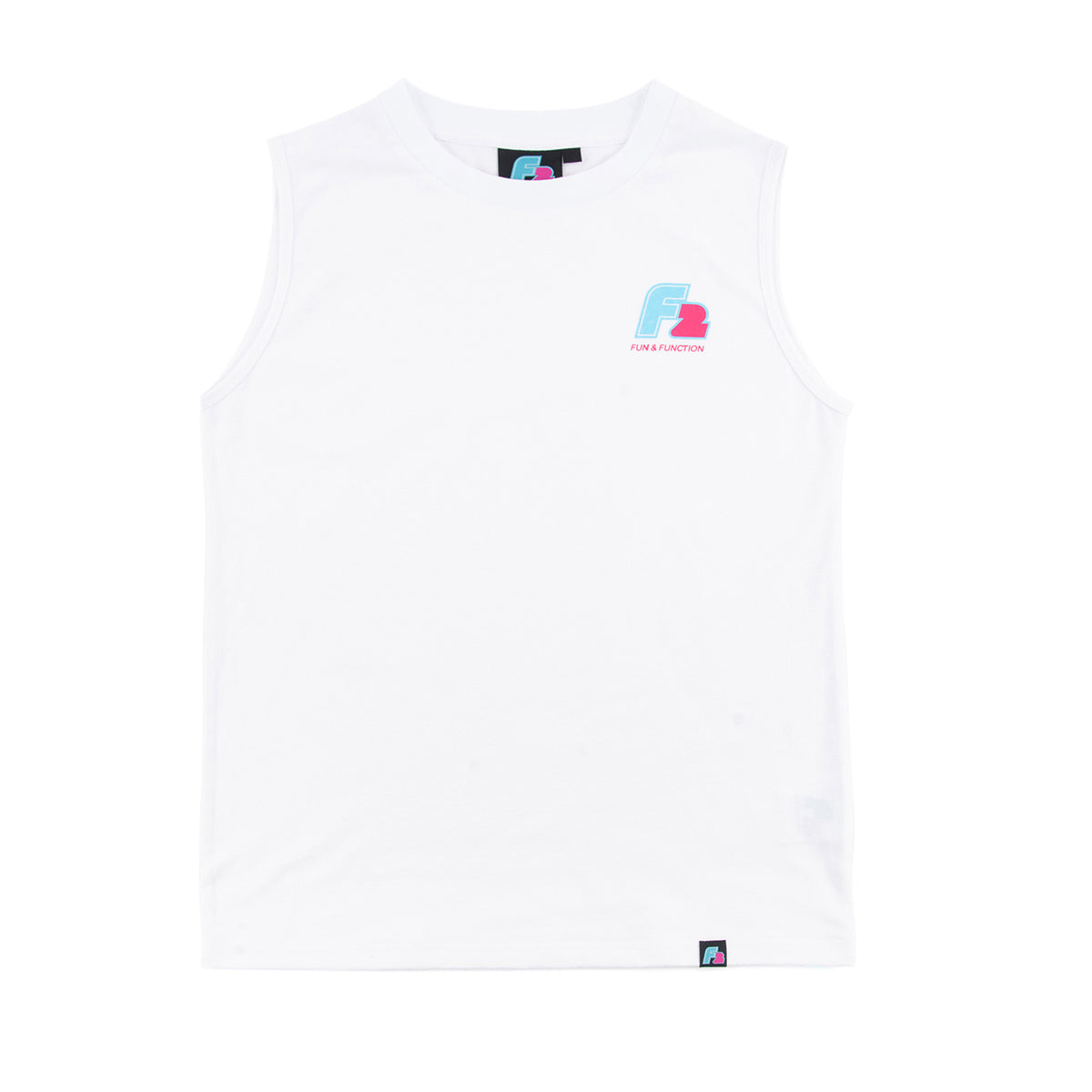 F2 Retro Muskelshirt Ride Herren Tshirt Ärmellos Weiss - Größe wählbar