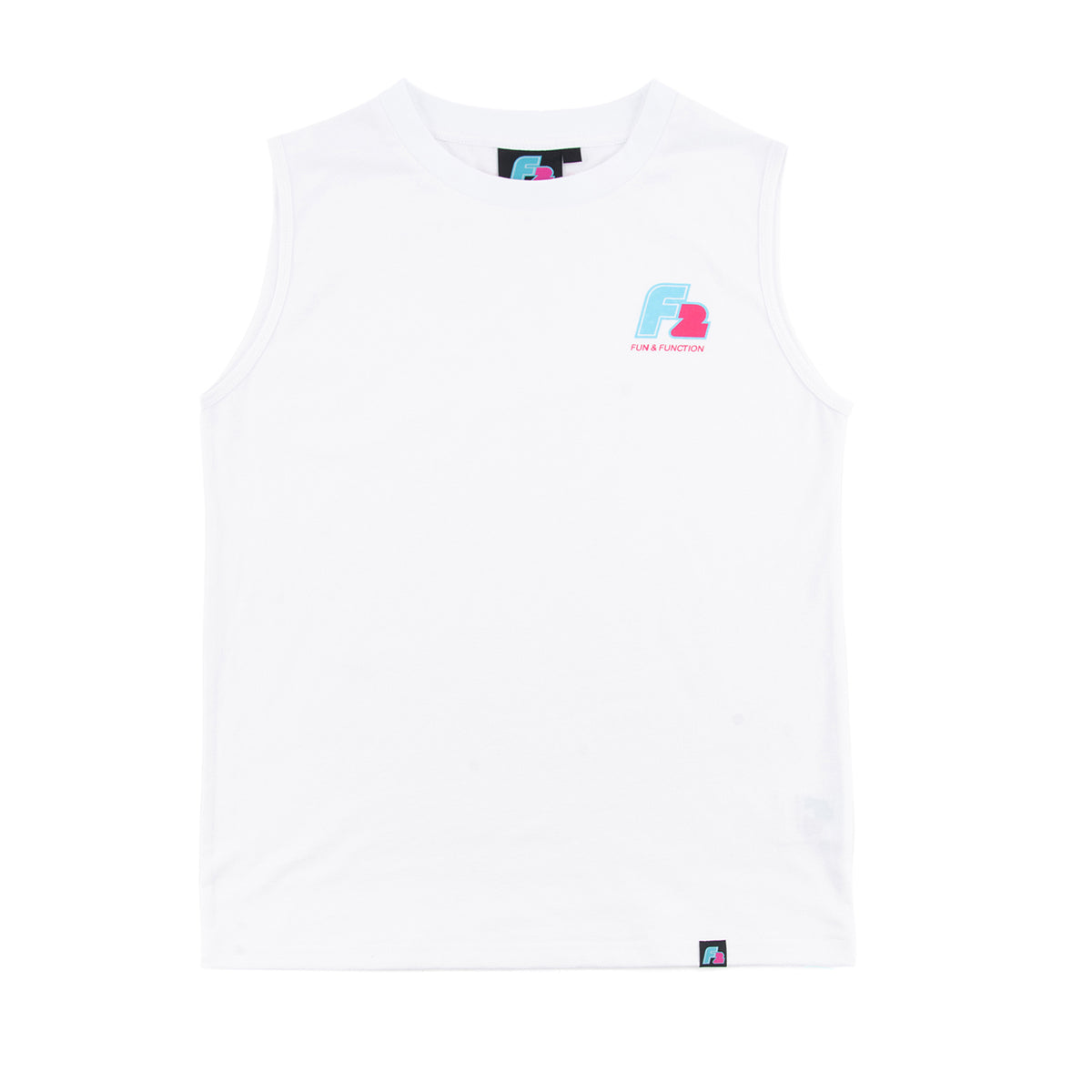 F2 Retro Muskelshirt Ride Herren Tshirt Ärmellos Weiss - Größe wählbar