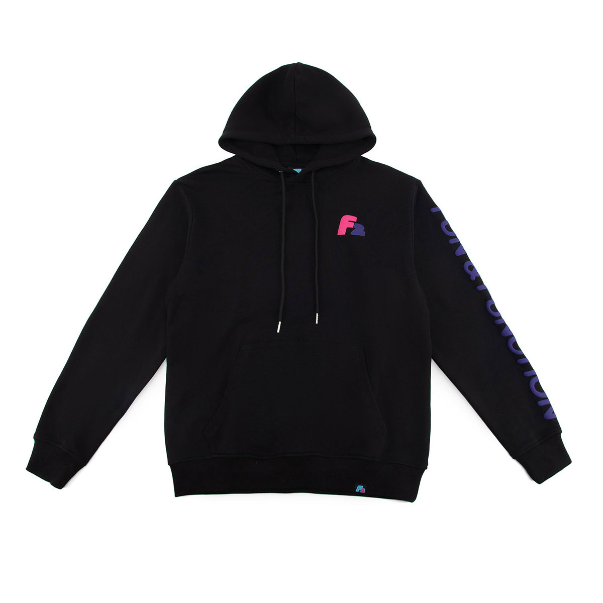 F2 Retro Rebel Hoodie Sweatshirt Pullover Schwarz - Größe wählbar