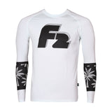 F2 Retro Rashguard Palms/White Functional Shirt Watersports - Size selectable