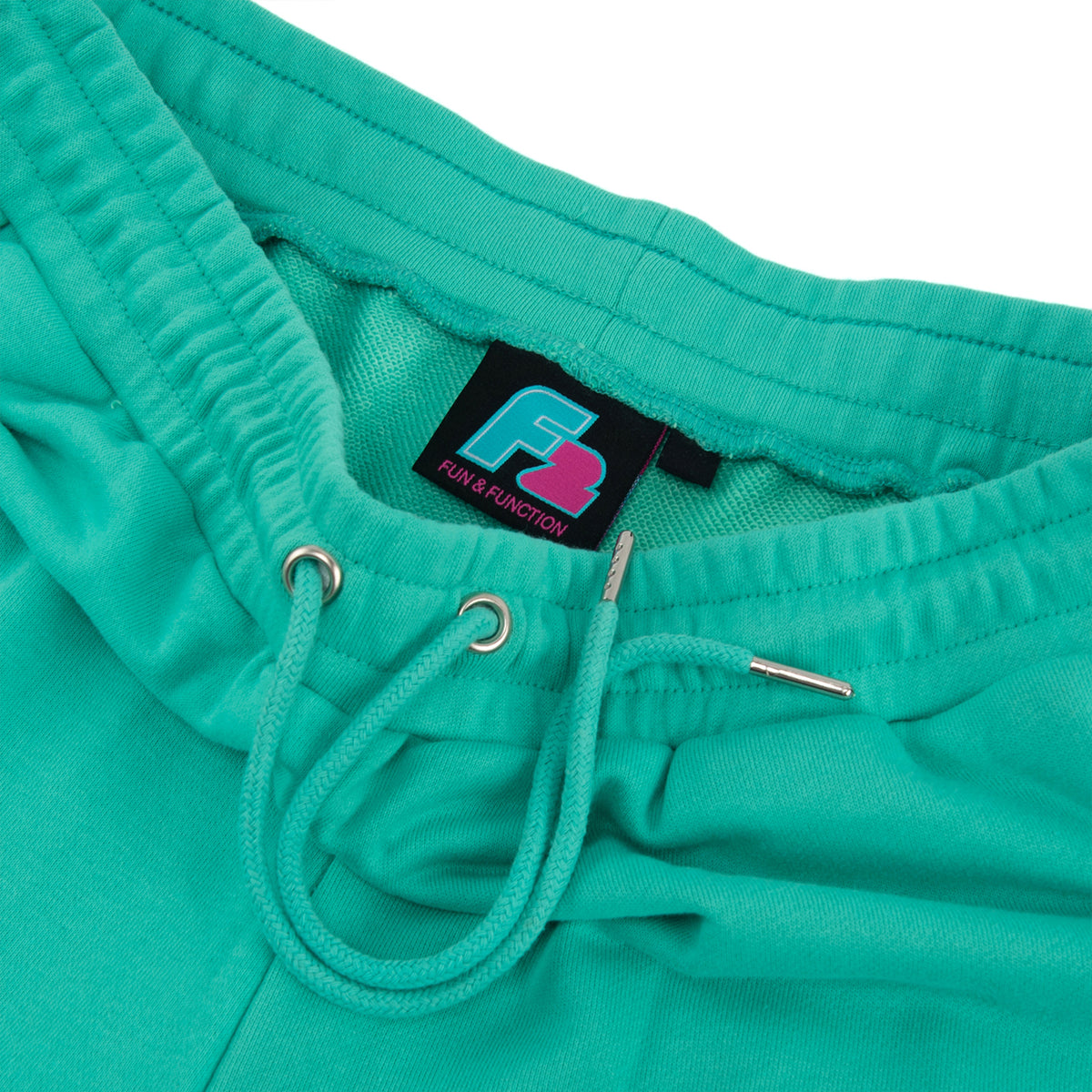 F2 Retro Silberpfeil Shorts Oceangreen Sweatshorts Türkis - Größe wählbar