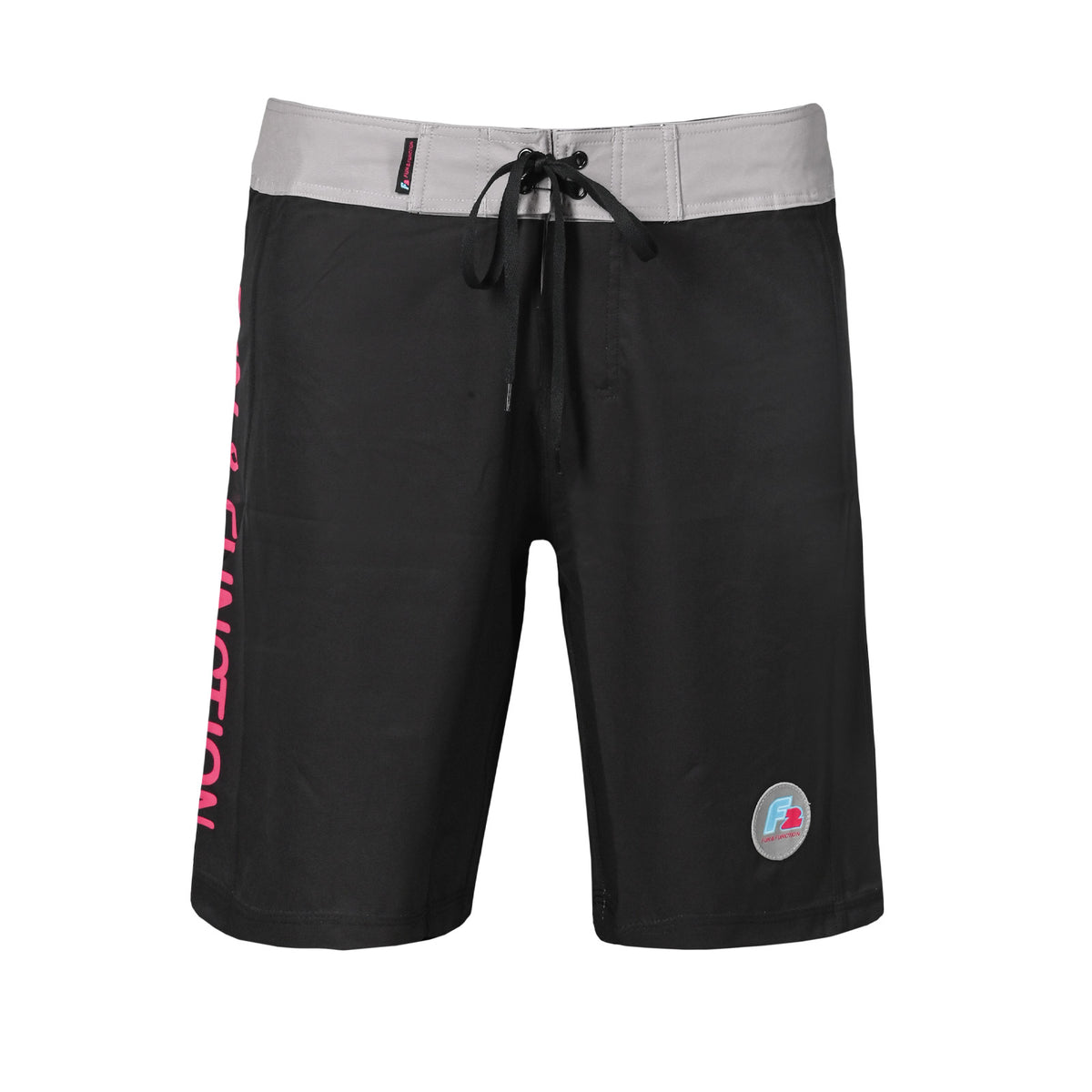 F2 Retro Boardshorts Classic Swim Shorts Black - Size selectable