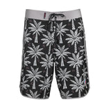 F2 Retro Boardshorts Classic Palms Allover Badeshorts Schwarz - Größe wählbar