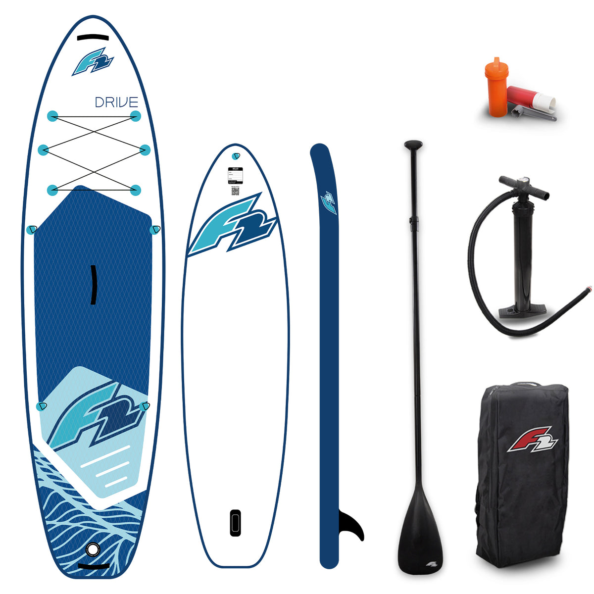 F2 SUP Stand Up Paddle Board Drive White - Size selectable