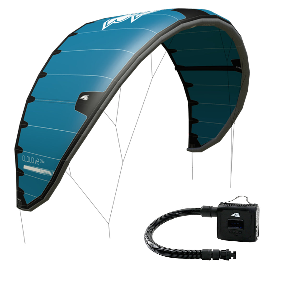 F2 Kite Cloud with Zetta E-pump - Size selectable Blue