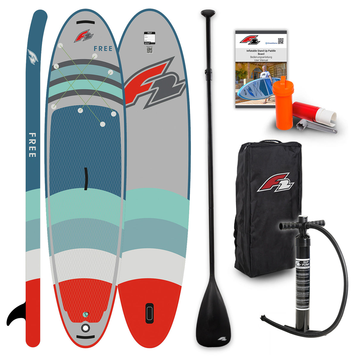 F2 SUP Stand Up Paddle Board Free - Farbe/Größe wählbar