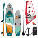 F2 Set SUP Glide 10'2 with Checker windsurf sail complete set, sizes selectable