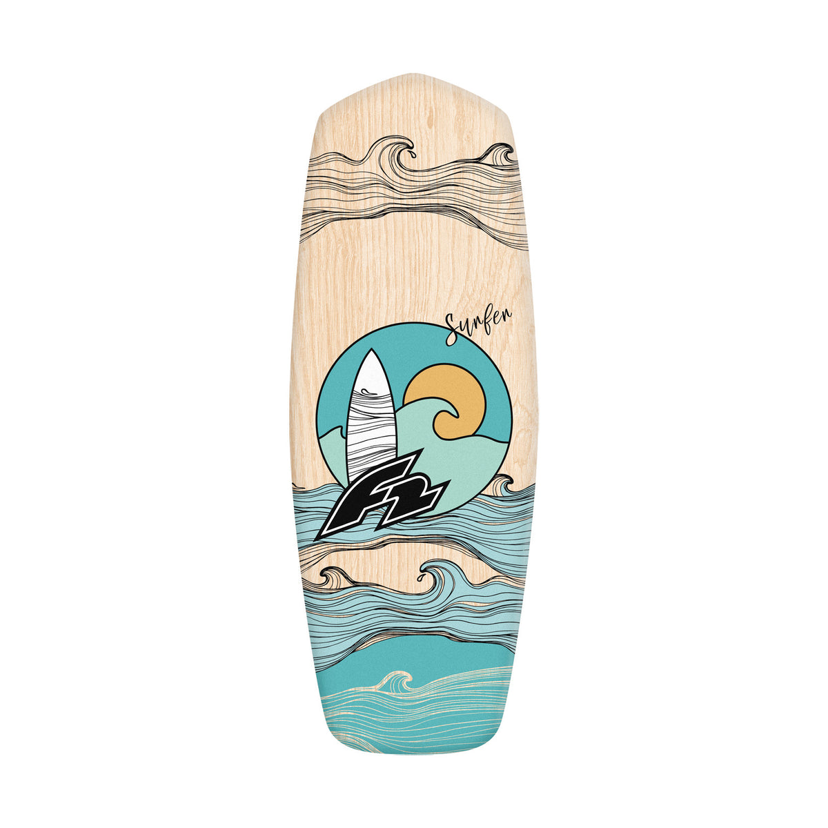 F2 Set Balance Board Tompstone 74x27cm mit Kork Halbkugel