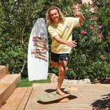 F2 Set Balance Board Halfshell 80x30cm mit Kork Halbkugel