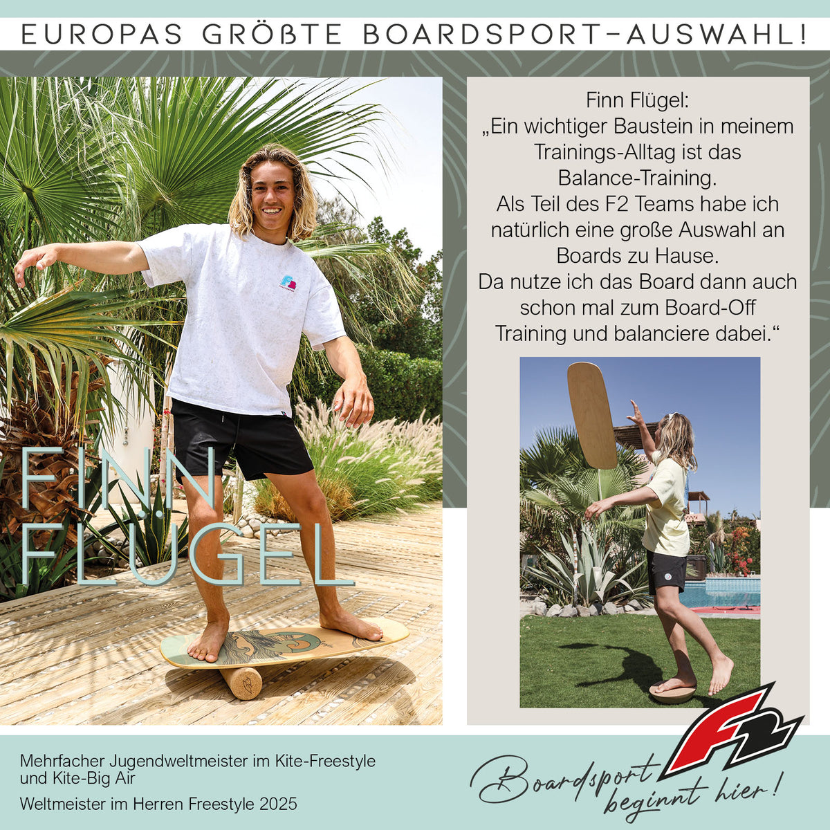 F2 Balance Board Set mit Halbkugel Komplettset Modell wählbar