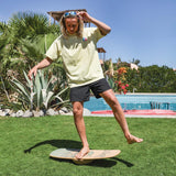 F2 Set Balance Board Surfer 87x32cm mit Kork Halbkugel
