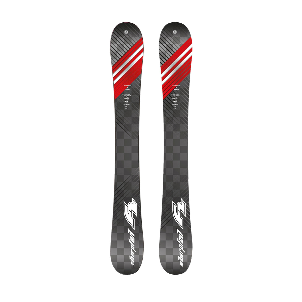 F2 Snowblades Silberpfeil 99cm Set with Safety Bindings Fun Skis Short Skis