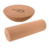 F2 Set Balance Board Peanut 86x32cm mit Halbkugel + Korkrolle