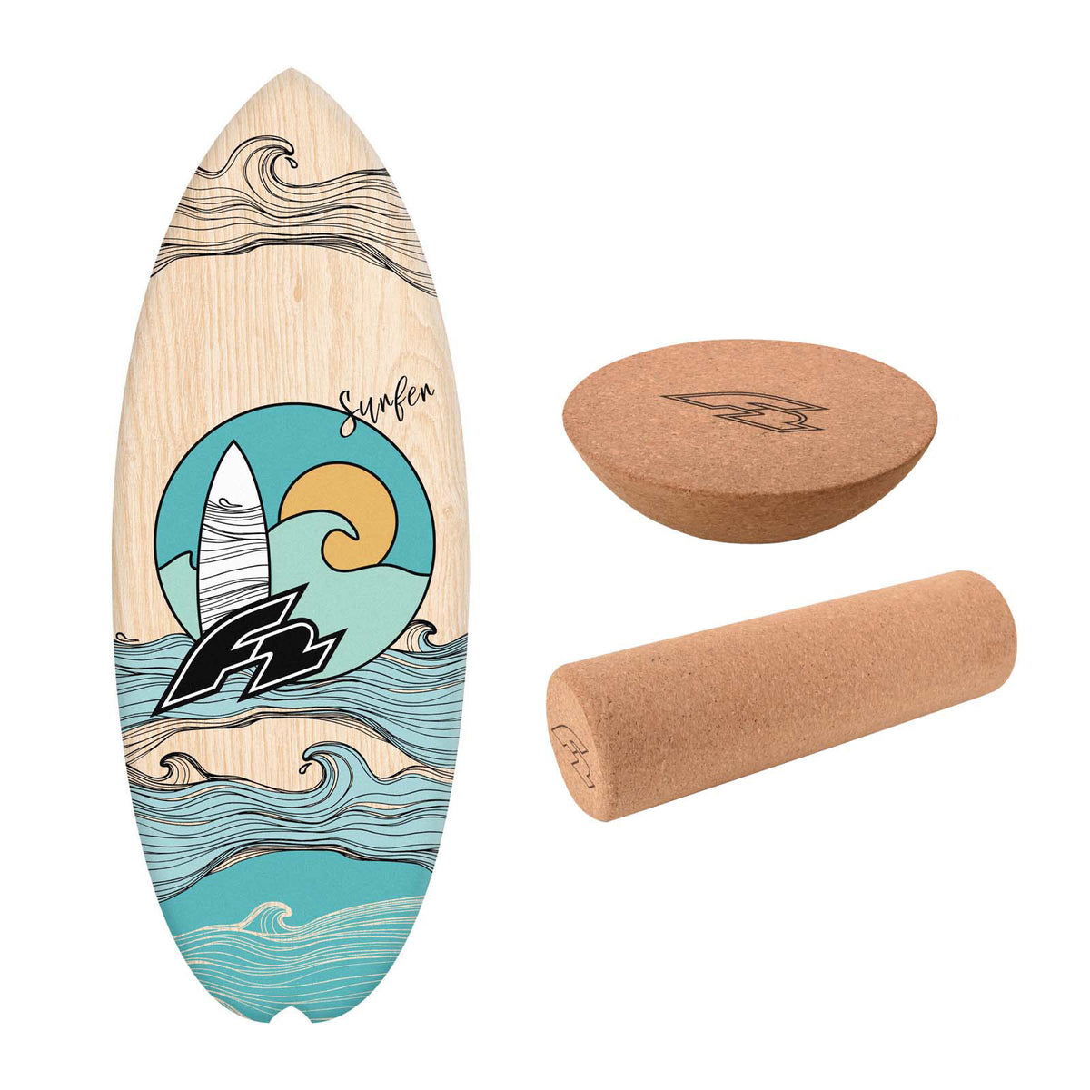 F2 Balance Board Half-Shell Balance Training 80x30cm