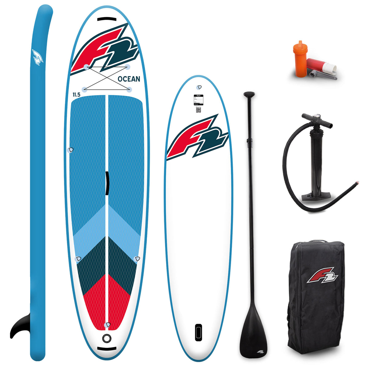 F2 Branded Stand Up Paddle Board Ocean LTD Red - sizes and accessories selectable