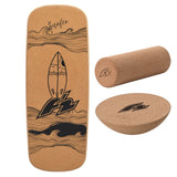 F2 Cork Balance Boards with cork roller + cork half-sphere - complete set, model selectable