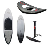 F2 Set Foilboard Lightning Weiss 90,2L + Alu Foil 1700 + Wing 5qm