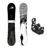 F2 Set Snowboard Junior Black Deck + Pipe Binding sizes selectable