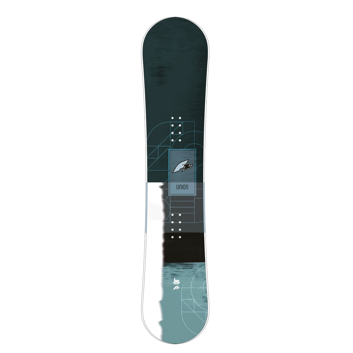 F2 Junior Snowboard Set Union Aqua with Pipe Binding Complete Set, sizes selectable