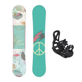 F2 Set Snowboard Junior Freedom Girl mit Pipe Bindung Komplettset Größen wählbar