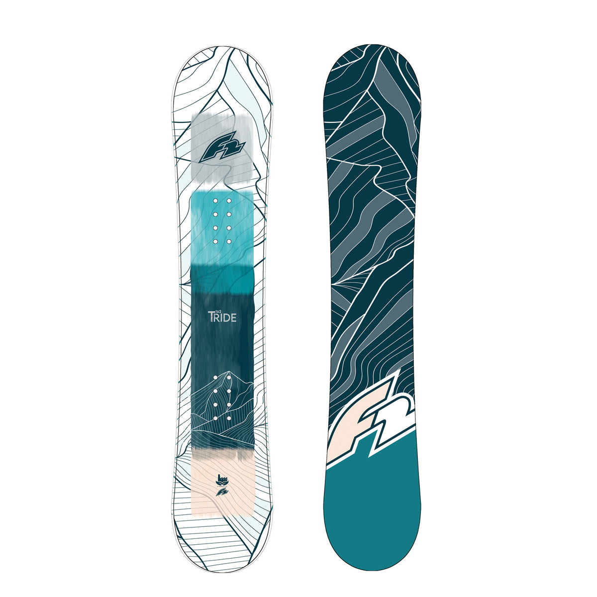 F2 Set Snowboard T-Ride Wood White + Sonic Pro Binding - Complete Set, Sizes Selectable