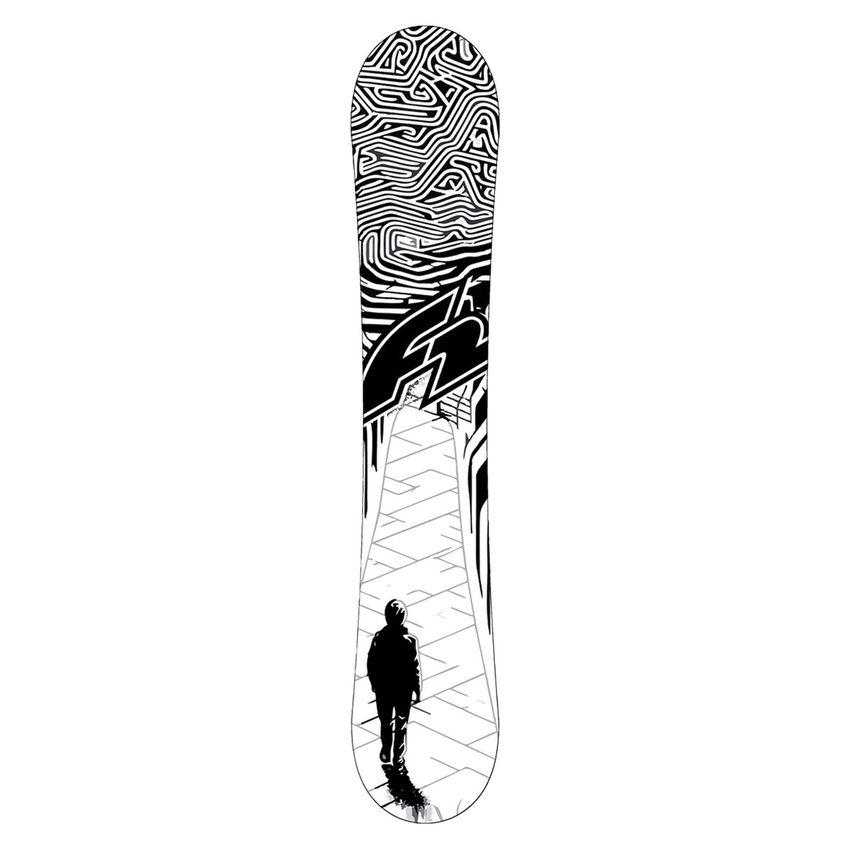 F2 Set Snowboard Blackdeck Schwarz/Weiss 154cm + Sonic Pro Bindung L