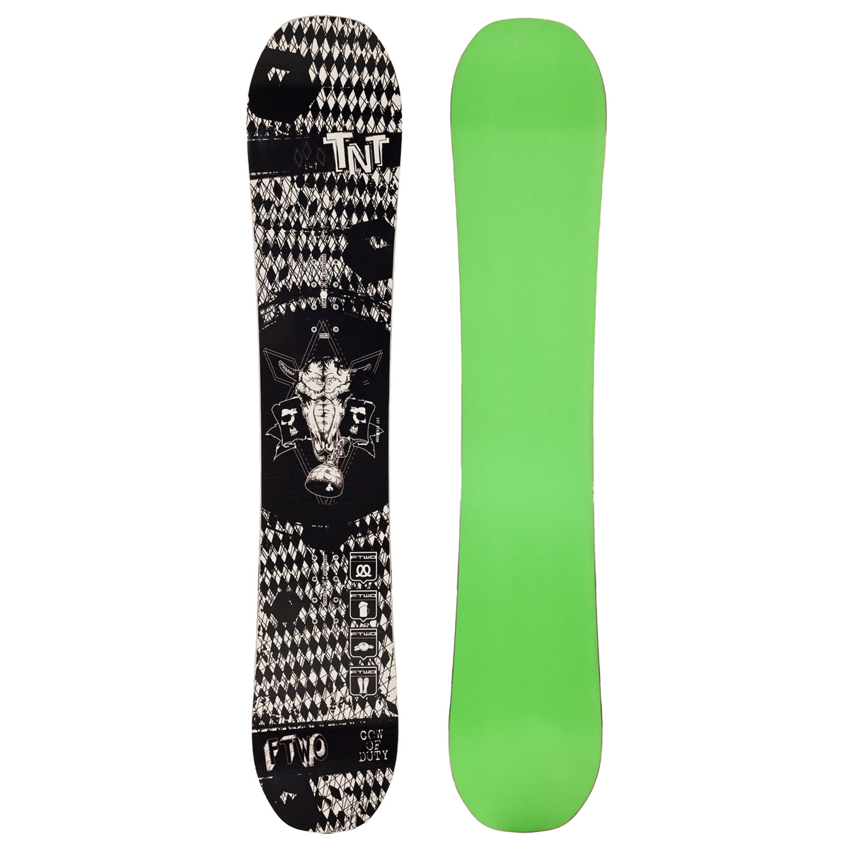 FTWO Snowboard Set TNT Black Death Black 147cm with Binding M Sale