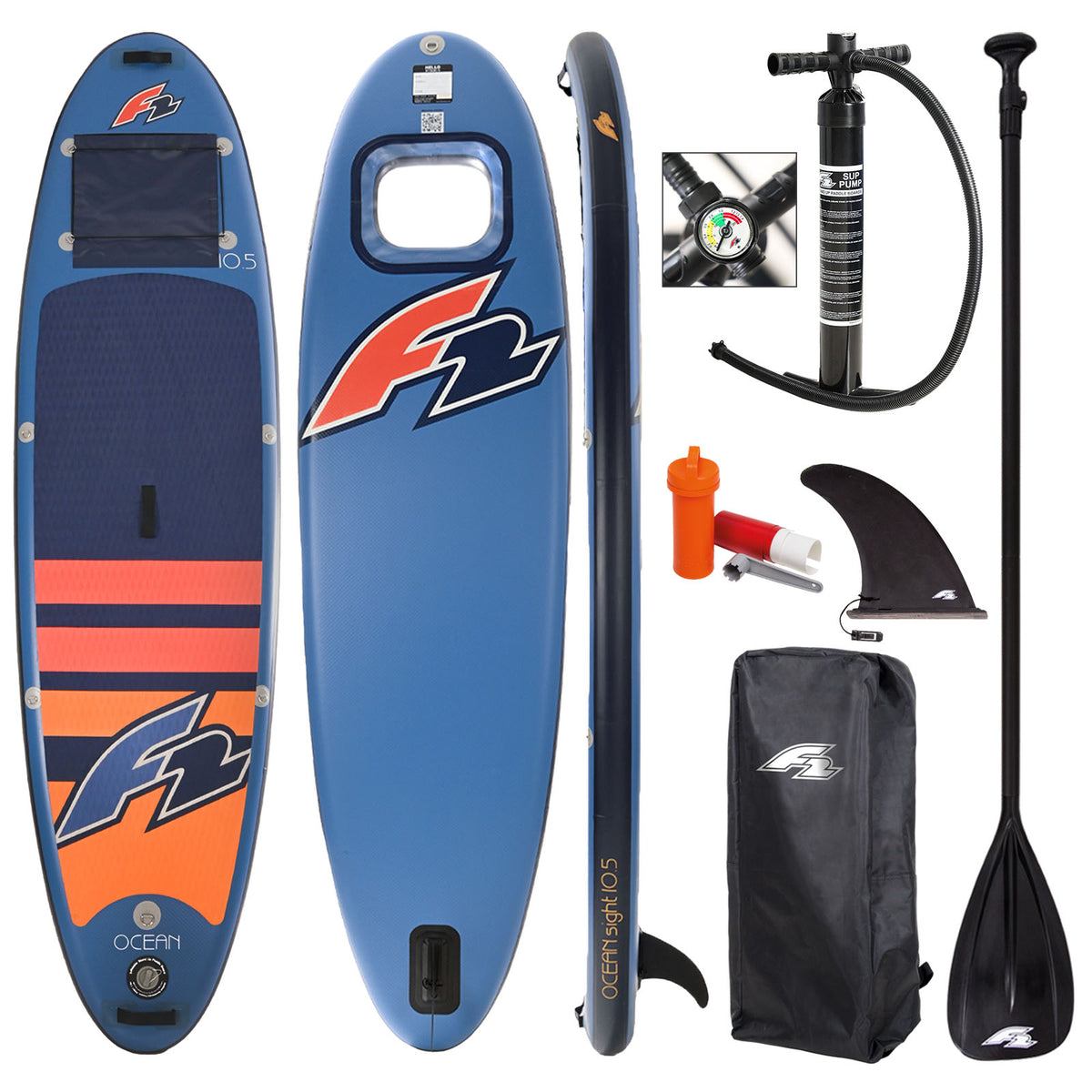 F2 Set Stand Up Paddle Board Ocean Sight - size/color/accessories selectable