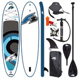 F2 Set Stand Up Paddle Board Sector SMU Blue 10.5 + Kayak Accessories