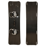 F2 Set Kiteboard Wide Black Carbon 155cm + Bindings L/XL + GFK/Slider Fins