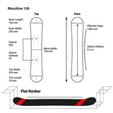 F2 Junior Snowboard Rental, size selectable, black, 2024/25