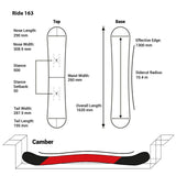 F2 Snowboard Ride Race selectable size silver/red 2024/25