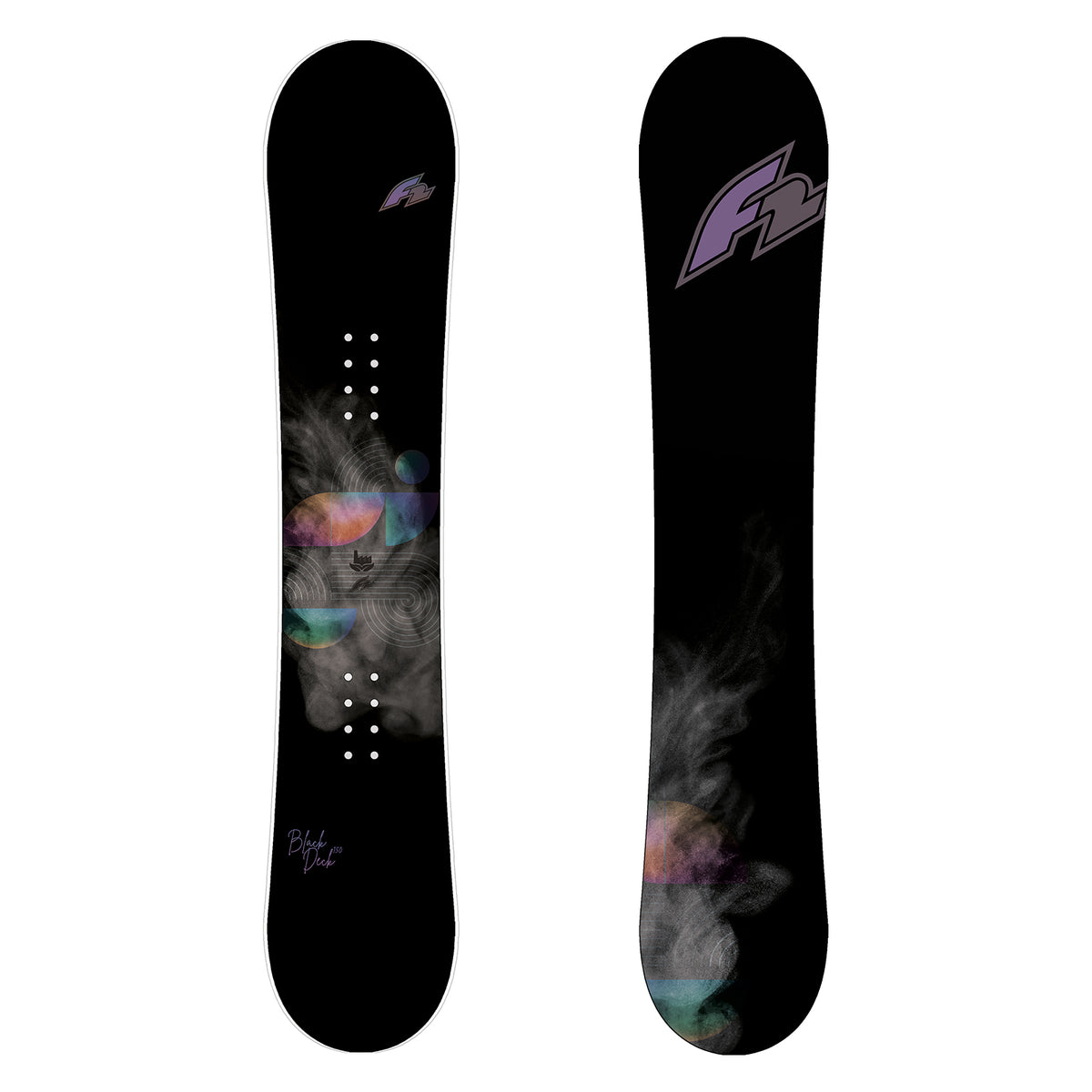 F2 Damen Snowboard Black Deck Freeride Schwarz - Größe wählbar