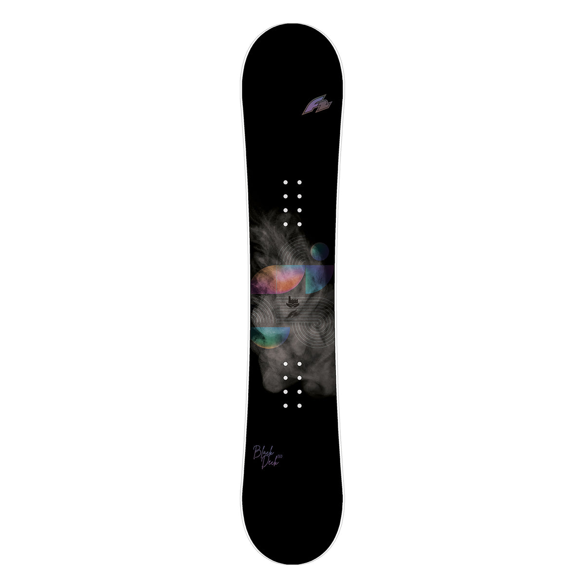 F2 Damen Snowboard Black Deck Freeride Schwarz - Größe wählbar