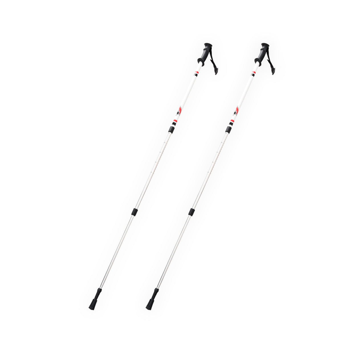 F2 Cross-Country Ski Poles Vario Pole Tour Adjustable 60-130cm White