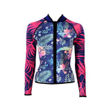 F2 Damen Neopren Oberteil Tropical Jacke Lang 2,5mm Größe wählbar Multicolor