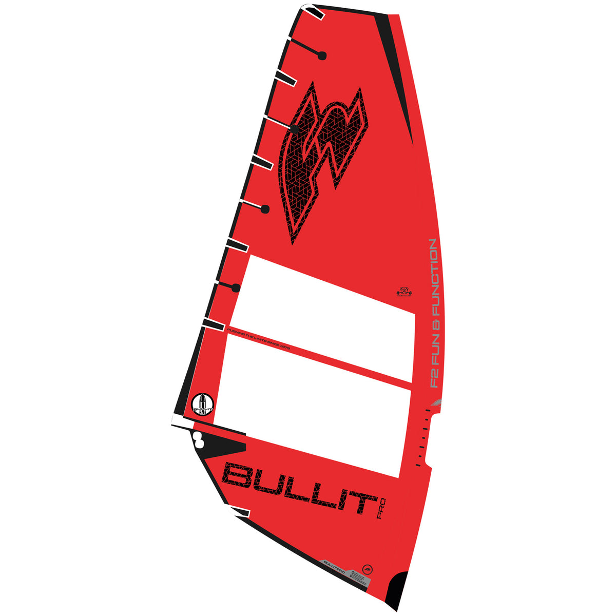 F2 Windsurf Sail Bullit Pro 6-8sqm size selectable Red