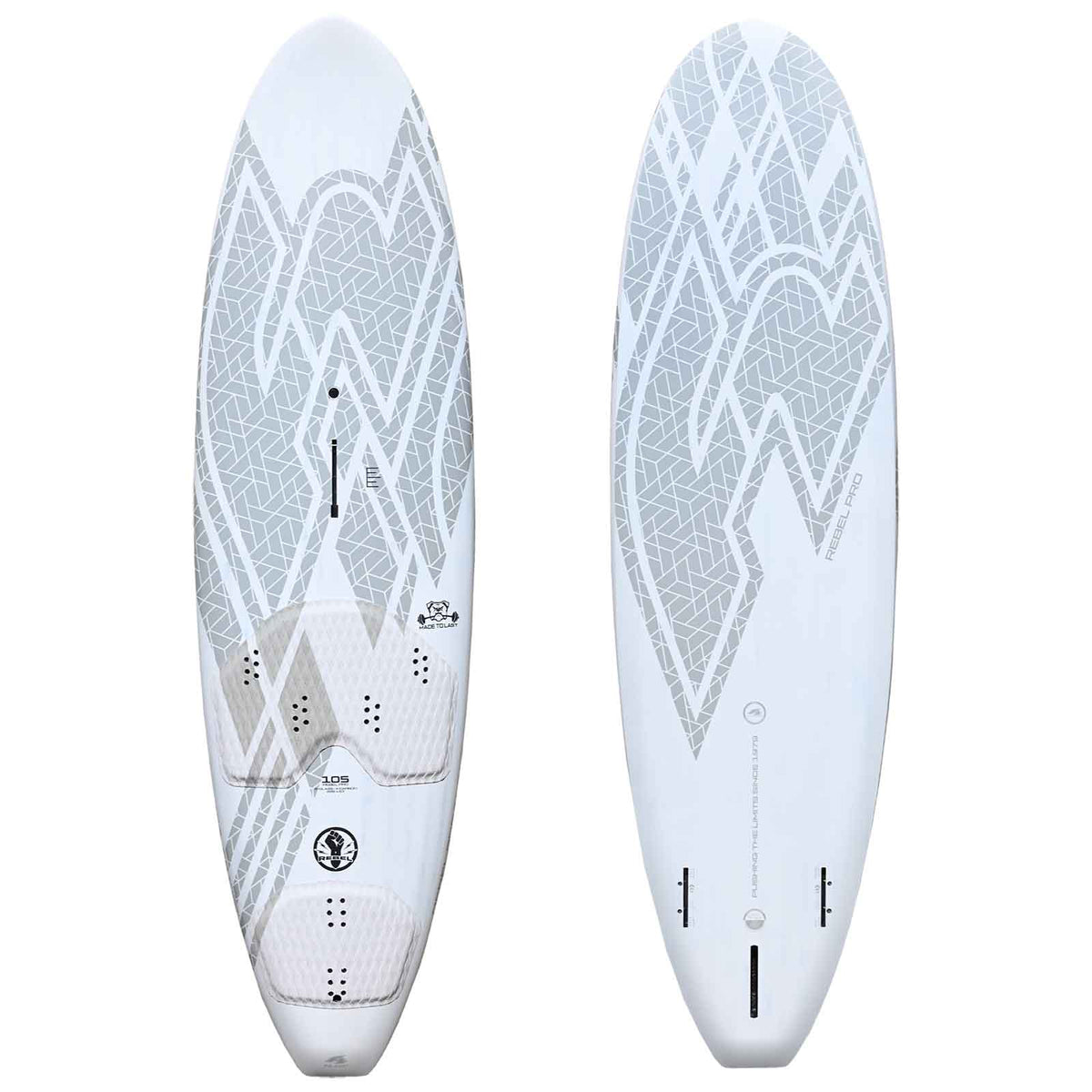 F2 Windsurfboard Rebel Pro Pro 85-125L Größe wählbar Grau