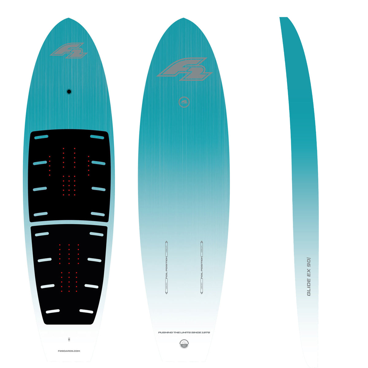 F2 Foil Board Glide Ex Downwind Hardsup 90-135L selectable turquoise