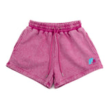 F2 Retro Silver Arrow Shorts Magenta Stonewashed Women's Sweat Shorts - Size selectable