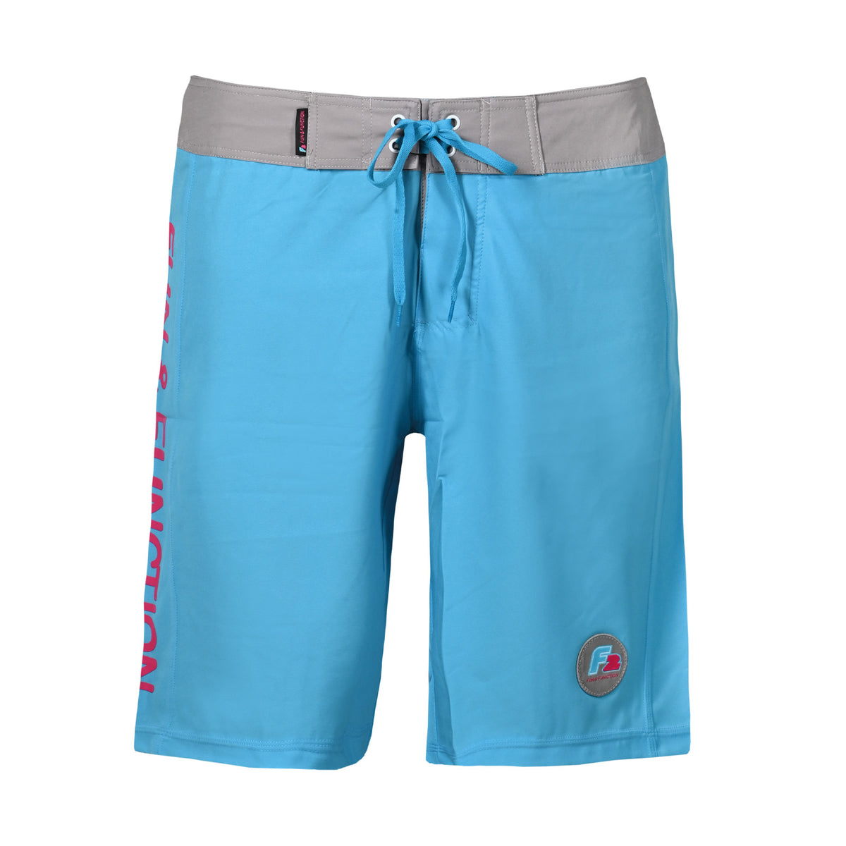 F2 Retro Boardshorts Classic Cyan Swim Shorts Blue - Size selectable