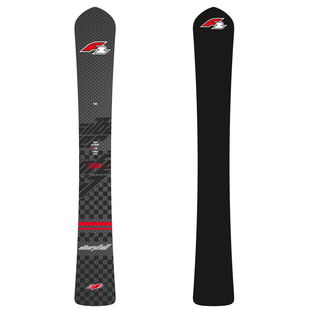 F2 Silberpfeil Carbon Race Snowboard, size selectable, black, 2023/24