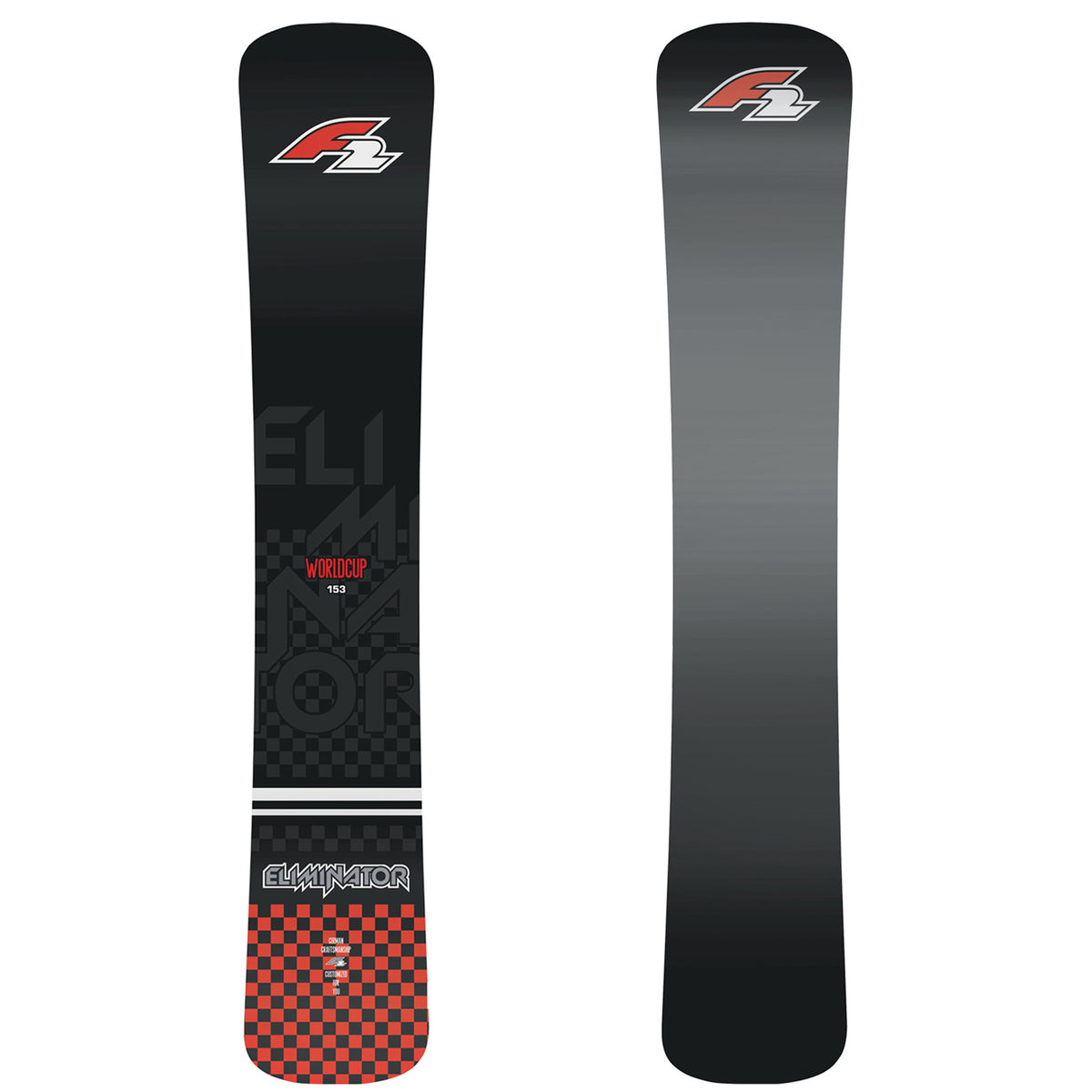 F2 Snowboard Eliminator WC Titanal Race Größe wählbar Schwarz 2023/24